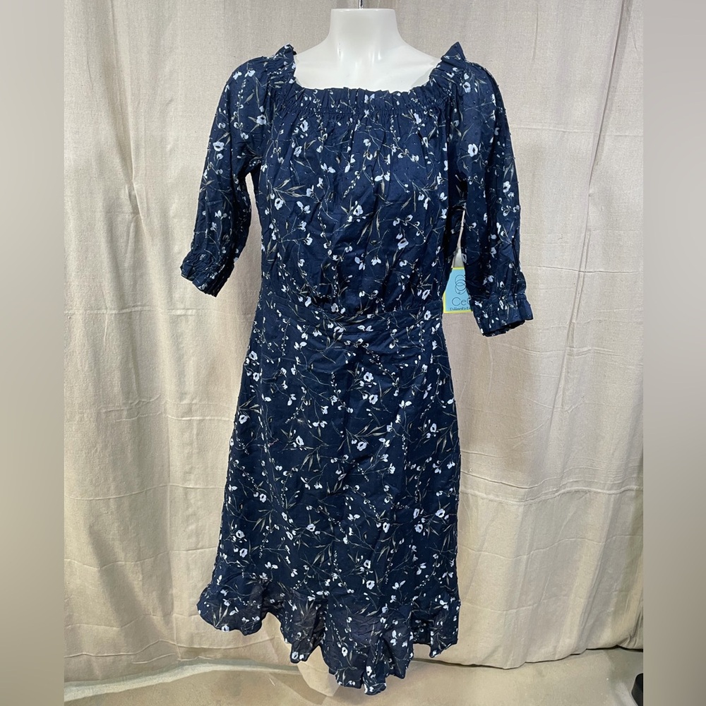 (NWT) CeCe Off-the-Shoulder Floral Cutout Dress